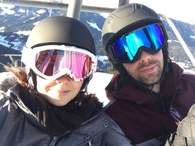 Lisa und Erich beim Skifahren in Westendorf