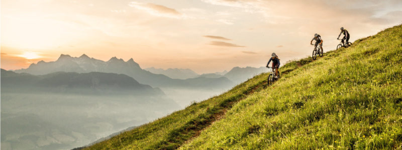 Mountainbiker in den Kitzbüheler Alpen