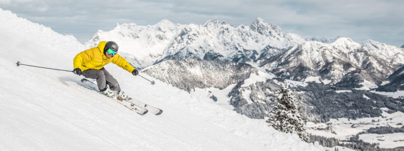 Skifahrer in der Skiwelt Wilder Kaiser - Brixental